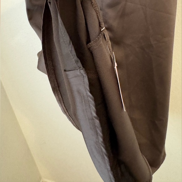 NWT PrettyLittleThings Chocolate Brown Boat Neck Satin Fishtail Midi Dress-US 6 - Picture 9 of 14